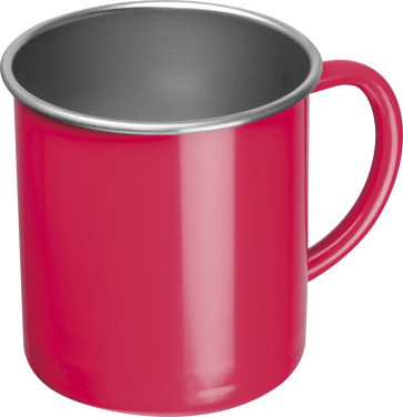Logo trade promotional giveaways picture of: Steel cup Trezzo