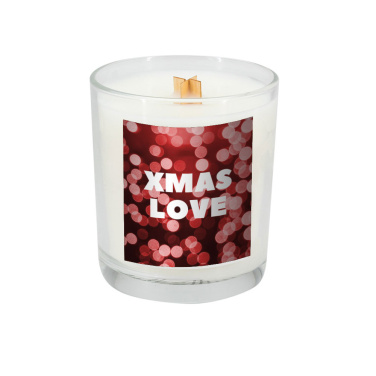 Logo trade corporate gifts image of: Soy candle 190g Christmas love