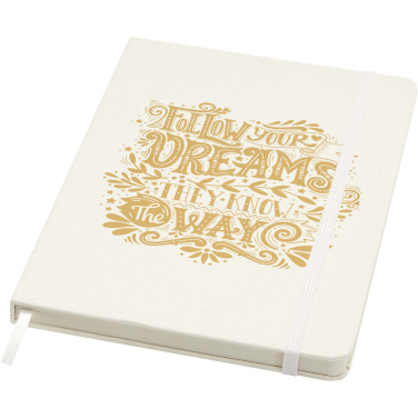 Logotrade promotional product image of: Bass A5 recycled hard cover notebook with lined pages