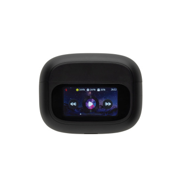 Logo trade promotional merchandise picture of: Airtune RCS recycled plastic ANC earbuds with touch screen