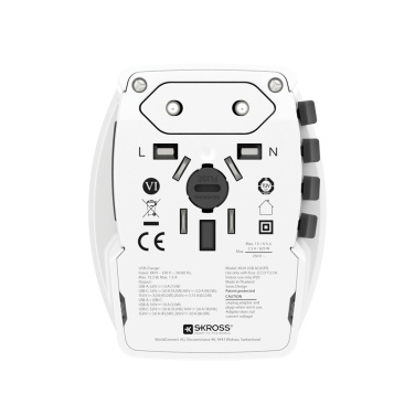 Logotrade advertising product picture of: SKROSS World Travel Adapter MUV 65W PD with USB C Cable