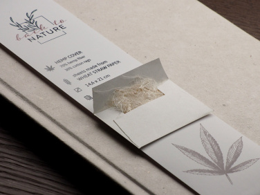 Logo trade corporate gifts image of: Recycled Hemp Notebook 209734300