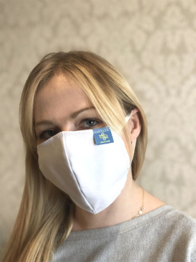 Logotrade corporate gift image of: BLACK-BLACK cotton face mask 140116500