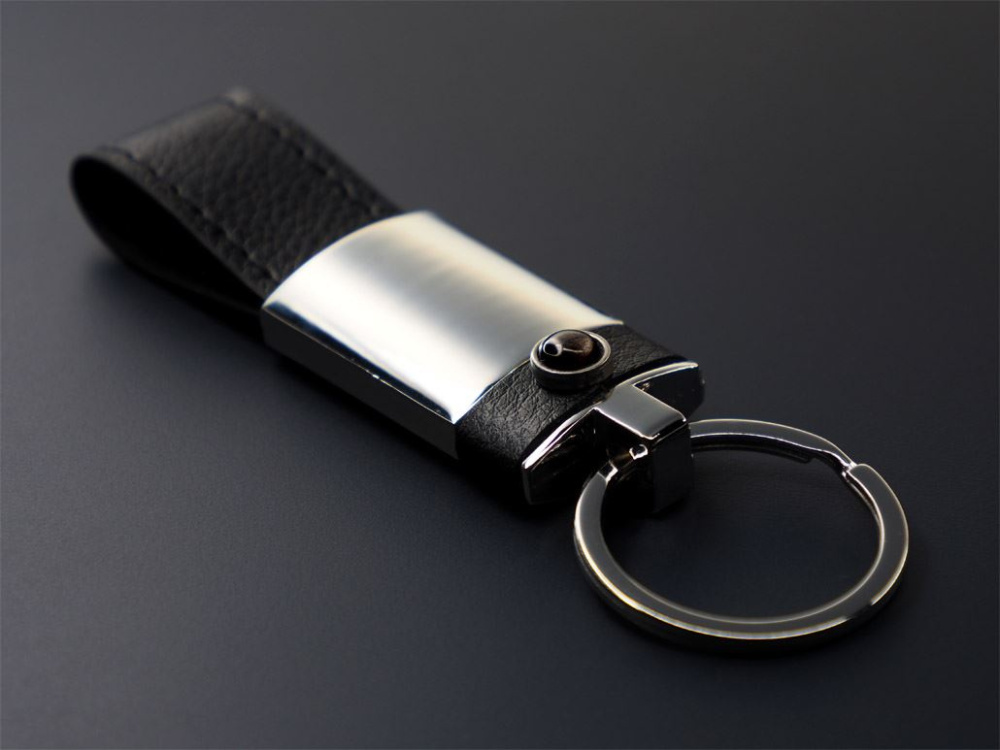 Logo trade promotional gifts picture of: Obsidian stone Keyring 1298095