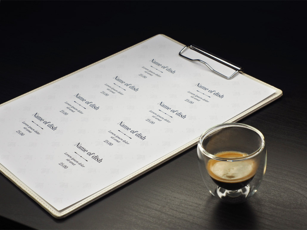 Logo trade promotional giveaways image of: Clipboard menu 1121119