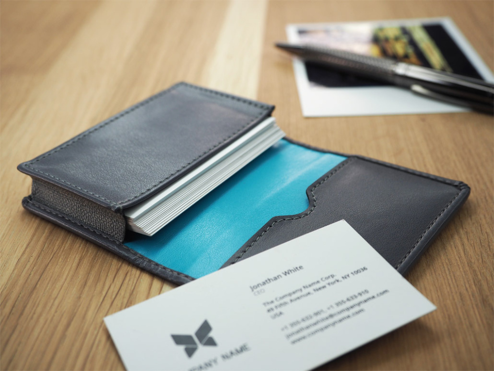 Logo trade promotional giveaway photo of: Business card holder 227119