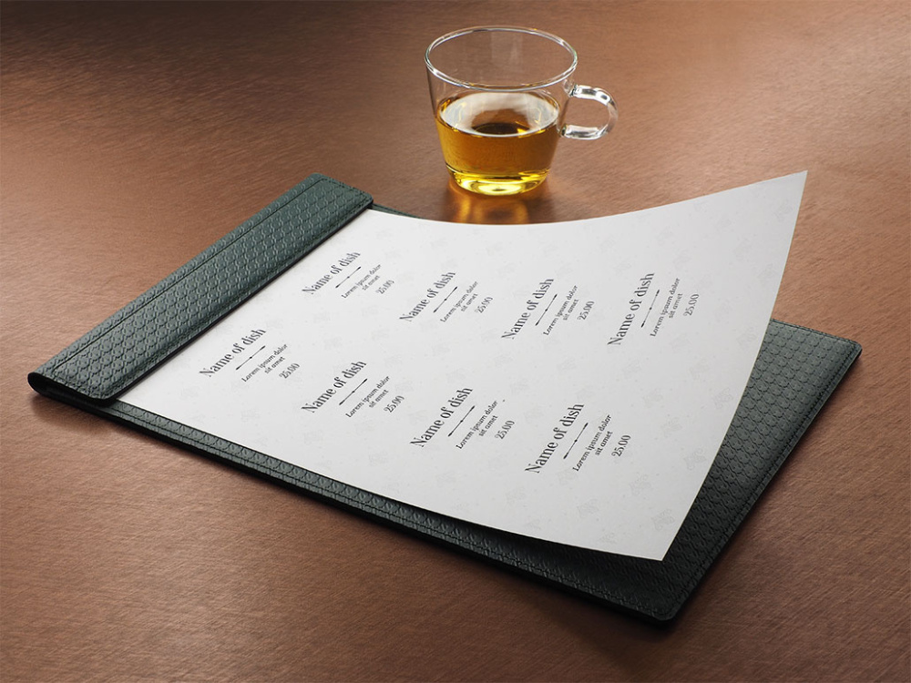 Logo trade promotional giveaway photo of: Menu cover 1241239