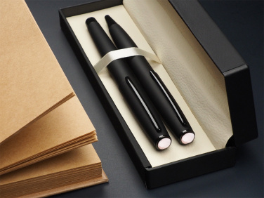 Logo trade promotional items image of: Opal stone Pen set 1286036