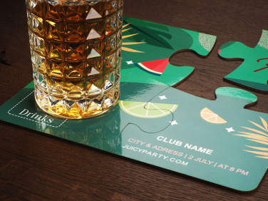 Logotrade promotional giveaway picture of: Set of 4 PUZZLE glass coasters 1835117
