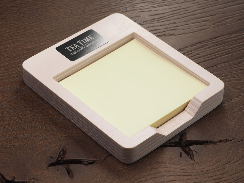 Logo trade promotional products picture of: Wooden memo card box 1832121