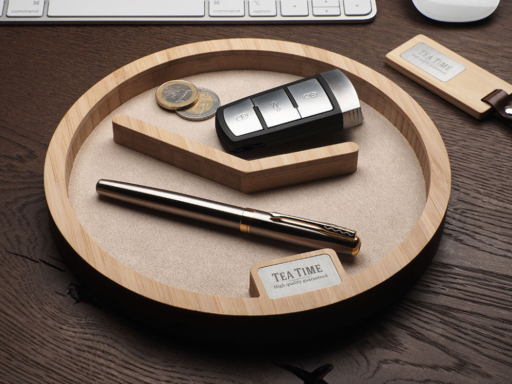 Logo trade promotional merchandise picture of: Wooden desk organiser 1817292