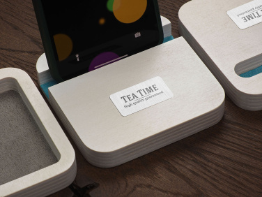 Logo trade promotional giveaways image of: Wooden telephone stand 1847121