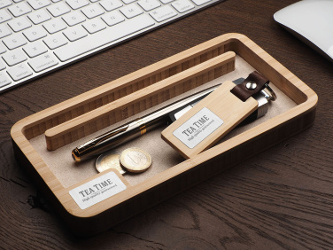 Logo trade promotional giveaway photo of: Wooden desk organiser 1818292