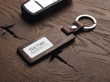 Logo trade promotional giveaway photo of: Wooden keyring 1853121