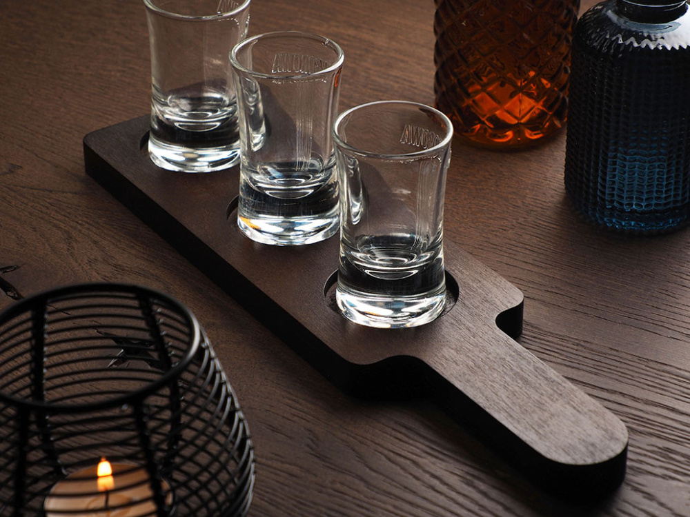 Logotrade promotional merchandise picture of: Wooden 3 Shot Serving Board 1863121