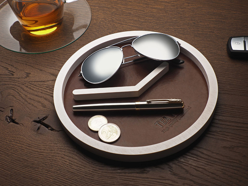 Logotrade promotional giveaway image of: Wooden desk organiser 1851121