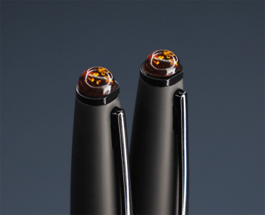 Logo trade corporate gifts image of: Amber Pen set  1235036