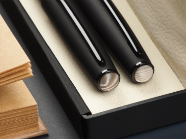 Logo trade promotional giveaway photo of: Striped Flint Pen set 1284036
