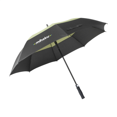 Logo trade promotional giveaways image of: Morrison RPET umbrella 27 inch