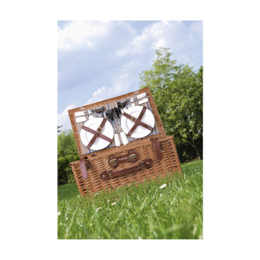 Logo trade business gifts image of: QualityTime picnic basket