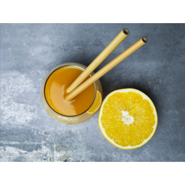 Logotrade promotional item picture of: ECO Bamboe Straw Set bamboo straws