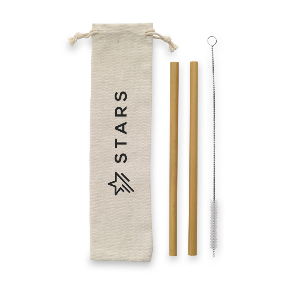 Logotrade promotional products photo of: ECO Bamboe Straw Set bamboo straws