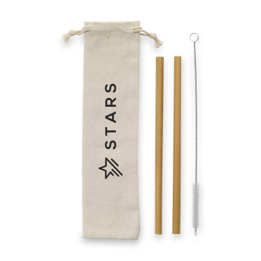 Logotrade promotional product picture of: ECO Bamboe Straw Set bamboo straws