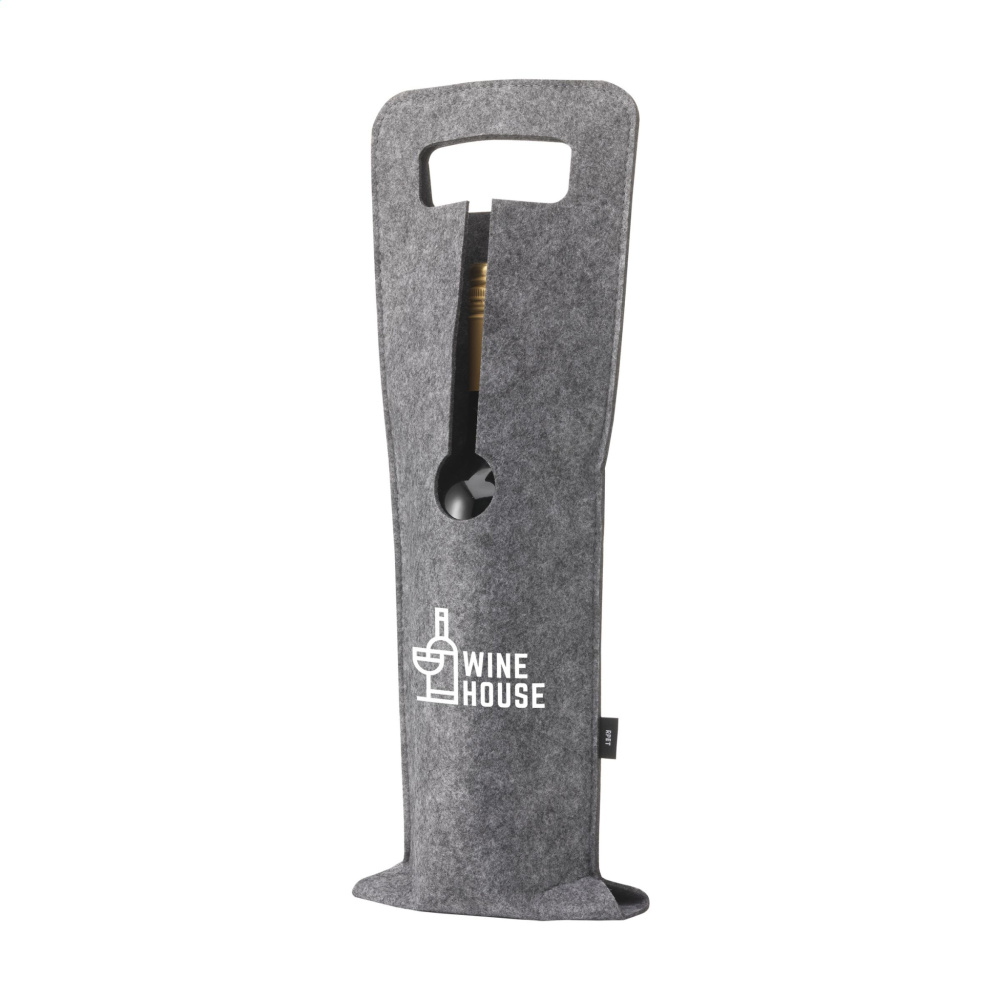 Logo trade corporate gifts image of: Wine Bag-to-Give GRS RPET
