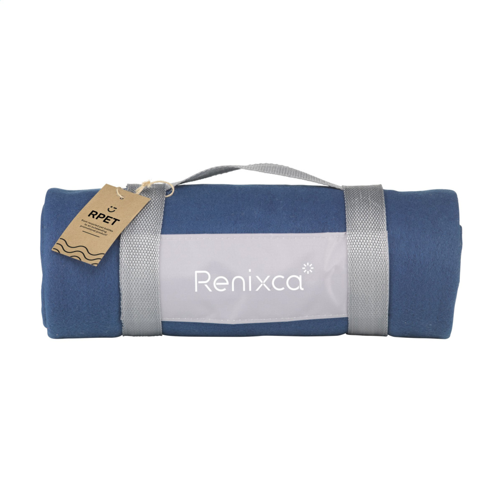 Logo trade promotional items image of: SuperSoft RPET (180 g/m²) fleece blanket