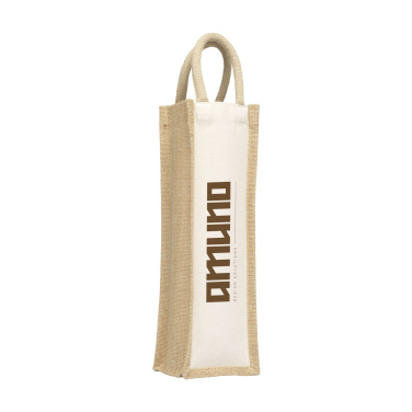Logotrade promotional products photo of: Jute Canvas Wine Bag