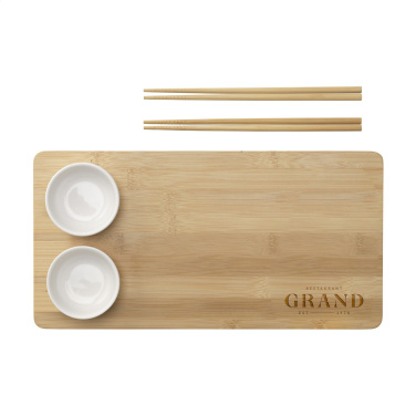 Logo trade corporate gift photo of: Temaki Bamboo Sushi Tray gift set