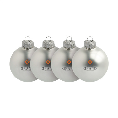 Logo trade promotional product photo of: Christmas Bauble Ø 6 cm - set of 4 - Made in Europe