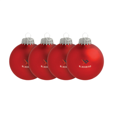 Logo trade promotional products image of: Christmas Bauble Ø 6 cm - set of 4 - Made in Europe