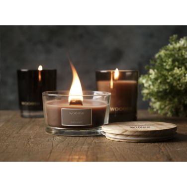 Logotrade promotional product picture of: Wooosh Flame Scented Candle Dark Amber