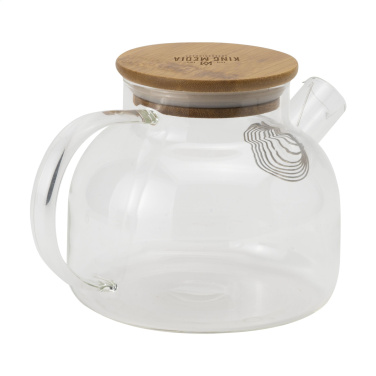 Logo trade business gifts image of: Teatime Glass Teapot