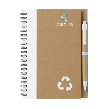 Logo trade promotional giveaway photo of: Recycle Note-L Paper notebook