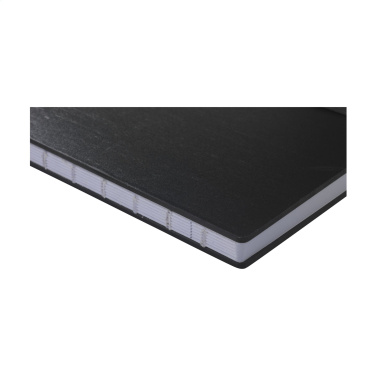 Logo trade advertising products image of: Bamboo Journal Naked Spine Paper Notebook Black A5