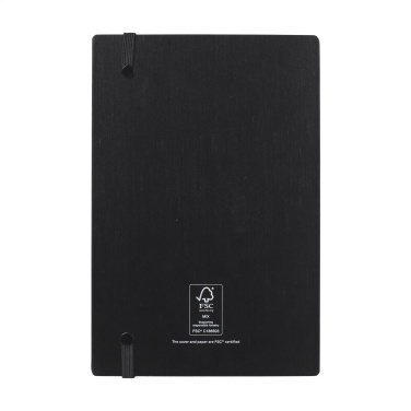 Logo trade promotional items image of: Bamboo Journal Naked Spine Paper Notebook Black A5