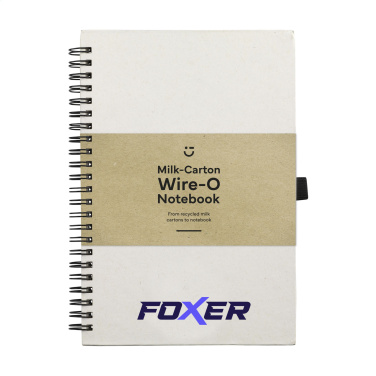 Logotrade advertising product image of: Milk-Carton Wire-O Paper Notebook A5