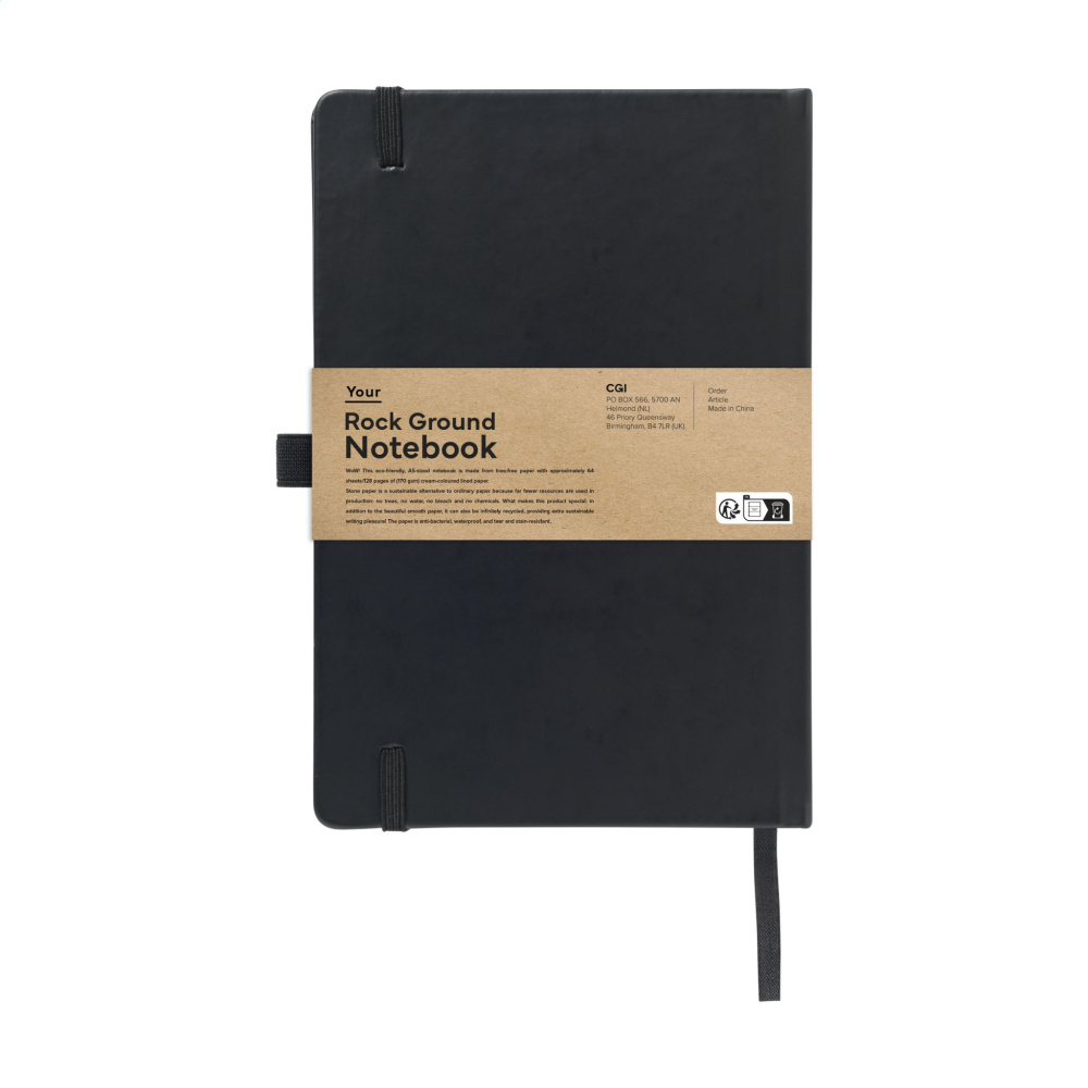 Logo trade corporate gifts image of: Rock Ground Paper Notebook A5