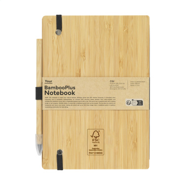 Logotrade advertising product image of: BambooPlus Paper Notebook A5 - Inkless Pen