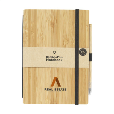 Logo trade promotional products image of: BambooPlus Paper Notebook A5 - Inkless Pen