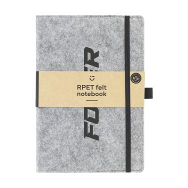 Logo trade promotional merchandise picture of: Felty GRS RPET Paper Notebook A5