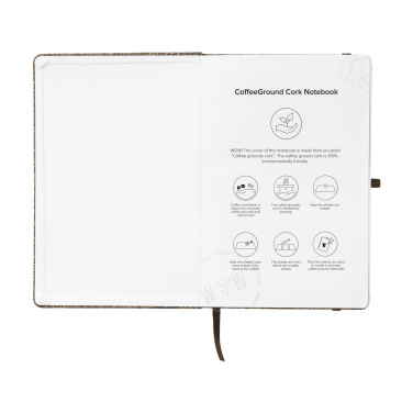 Logo trade promotional product photo of: CoffeeGround Cork Paper Notebook A5