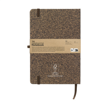 Logo trade advertising products picture of: CoffeeGround Cork Paper Notebook A5