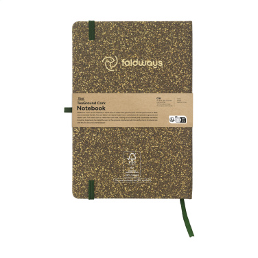 Logo trade promotional product photo of: TeaGround Cork Paper Notebook A5