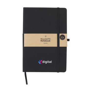 Logo trade promotional products picture of: Recycled GRS PU Paper Notebook A5