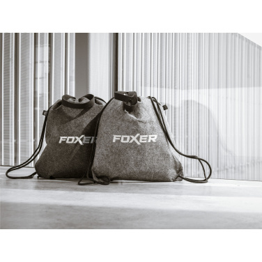 Logo trade promotional gifts picture of: GRS RPET Felt PromoBag Plus backpack