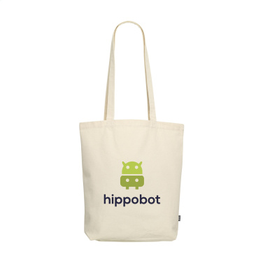 Logo trade promotional giveaways image of: GRS Recycled Canvas Bag Natural (260 g/m²)