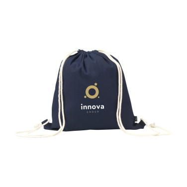 Logo trade promotional gift photo of: PromoColour GRS Recycled Cotton Backpack (150 g/m²)